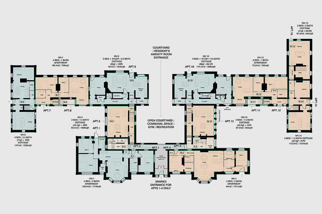 Restoring a historic hospital site into a sensitive, heritageled residential development.
